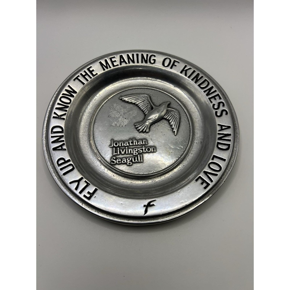 Vintage Jonathan Livingston Seagull 6" Pewter Plate Wilton Armedale